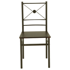 Anna 5-piece Rectangular Dining Table Set Dark Bronze