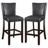 Orleans Furniture - Coaster - Alberton Leatherette Upholstered Bar Chair Black (Set of 2) - 100056