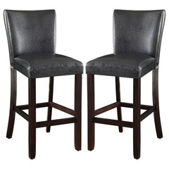 Orleans Furniture - Coaster - Alberton Leatherette Upholstered Bar Chair Black (Set of 2) - 100056
