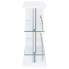 Prescott Rectangular Home Bar Table White High Gloss