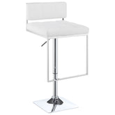 Orleans Furniture - Coaster - Alameda Adjustable Bar Stool Chrome and White - 100193