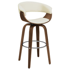 Orleans Furniture - Coaster - Zion Upholstered Swivel Bar Stool Walnut and Ecru - 100206