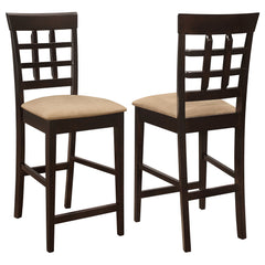 Orleans Furniture - Coaster - Gabriel Lattice Back Counter Chair Cappuccino (Set of 2) - 100209