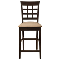 Gabriel Lattice Back Counter Chair Cappuccino (Set of 2)