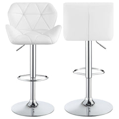 Orleans Furniture - Coaster - Berrington Upholstered Adjustable Bar Stool White (Set of 2) - 100424
