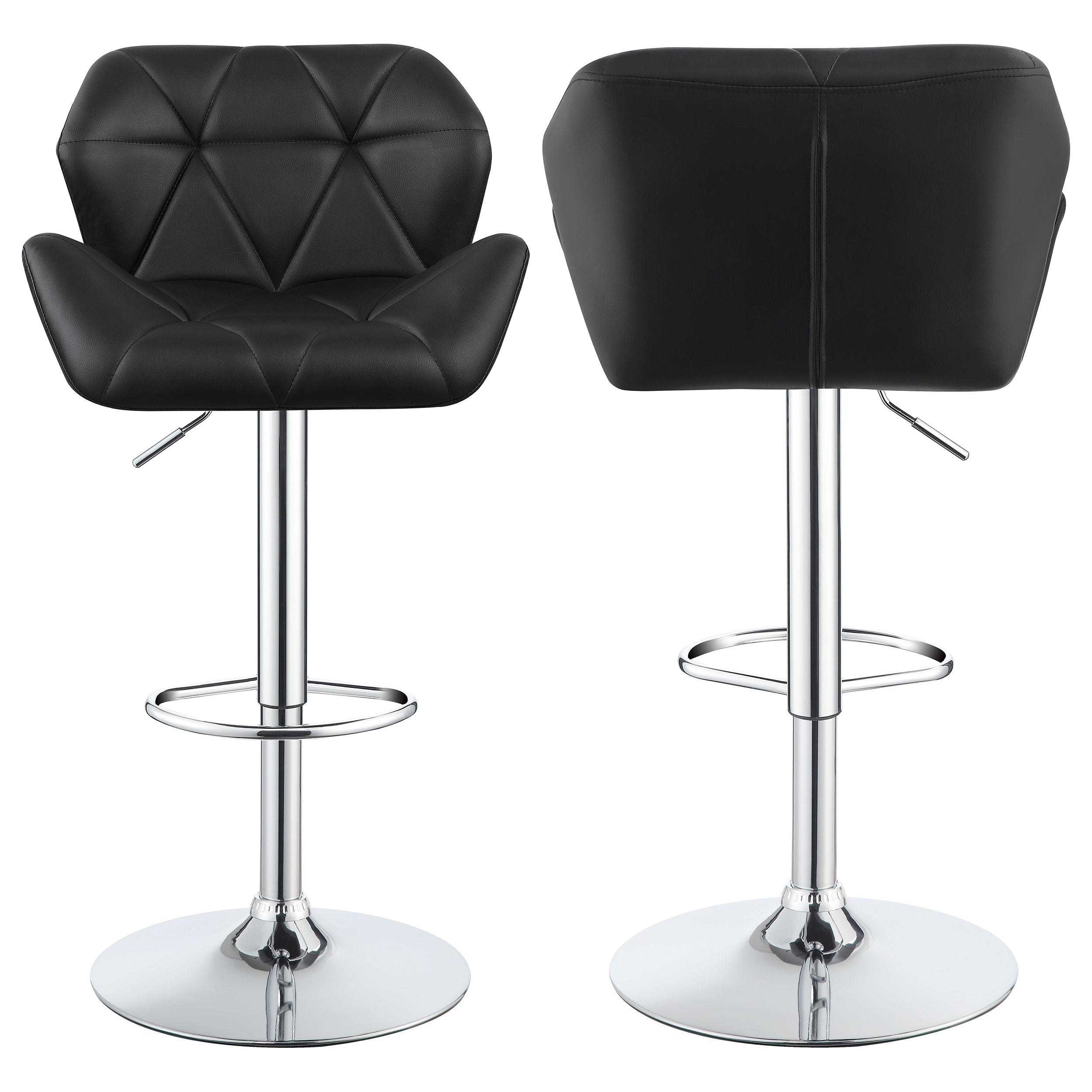 Orleans Furniture - Coaster - Berrington Upholstered Adjustable Bar Stool Black (Set of 2) - 100425