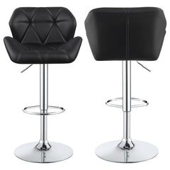 Orleans Furniture - Coaster - Berrington Upholstered Adjustable Bar Stool Black (Set of 2) - 100425