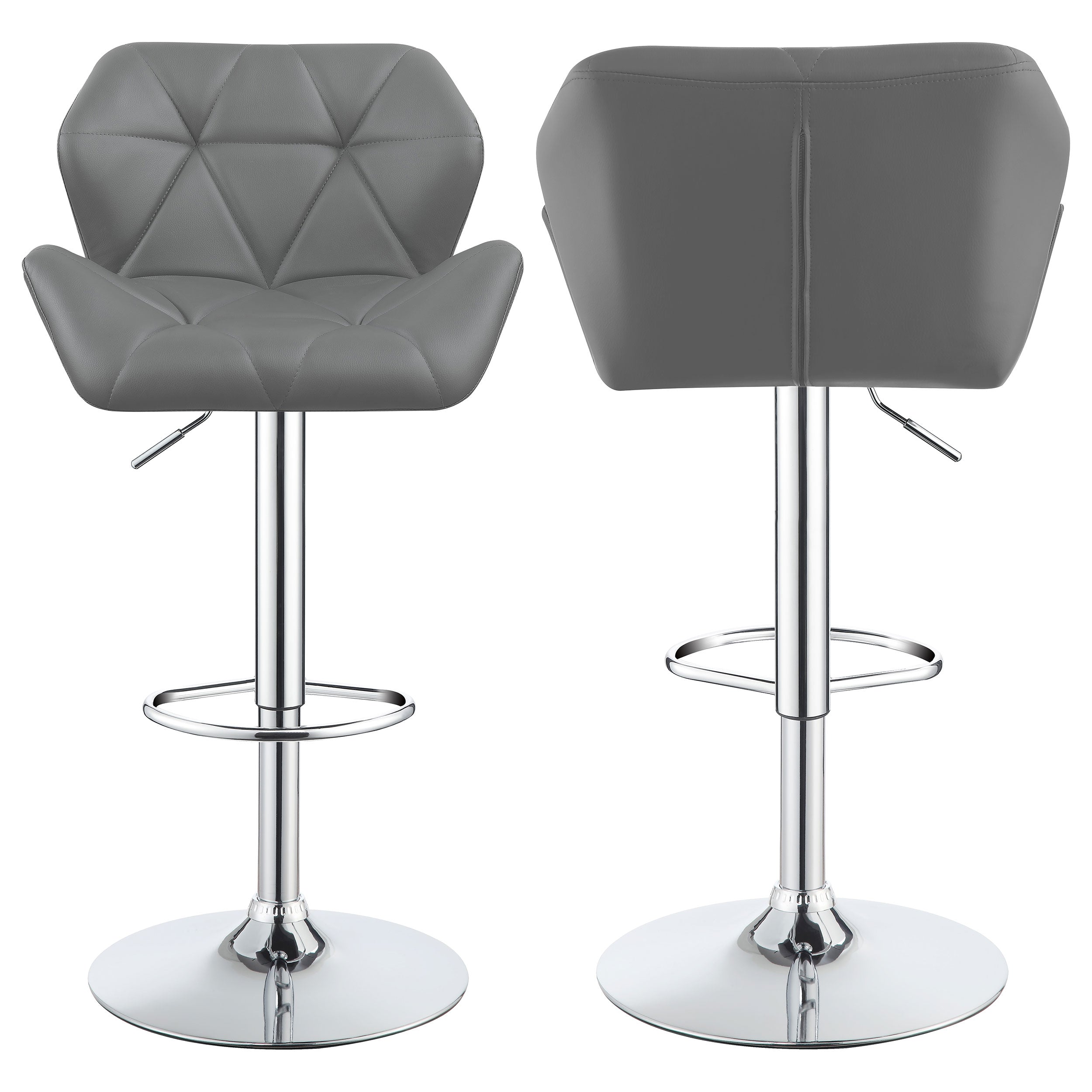 Orleans Furniture - Coaster - Berrington Upholstered Adjustable Bar Stool Grey (Set of 2) - 100426