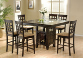 Orleans Furniture - Coaster - Gabriel 7-piece Square Counter Height Dining Set Cappuccino - 100438-S7