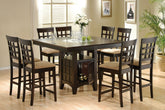 Orleans Furniture - Coaster - Gabriel 9-piece Square Counter Height Dining Set Cappuccino - 100438-S9