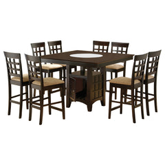 Gabriel 9-piece Square Counter Height Dining Set Cappuccino