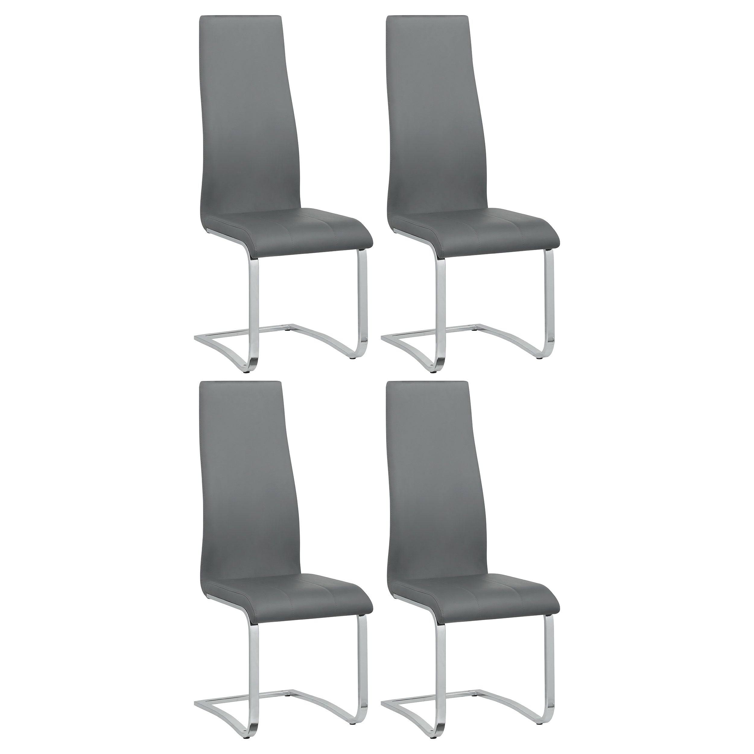 Orleans Furniture - Coaster - Montclair Upholstered Dining Side Chair Grey (Set of 4) - 100515GRY