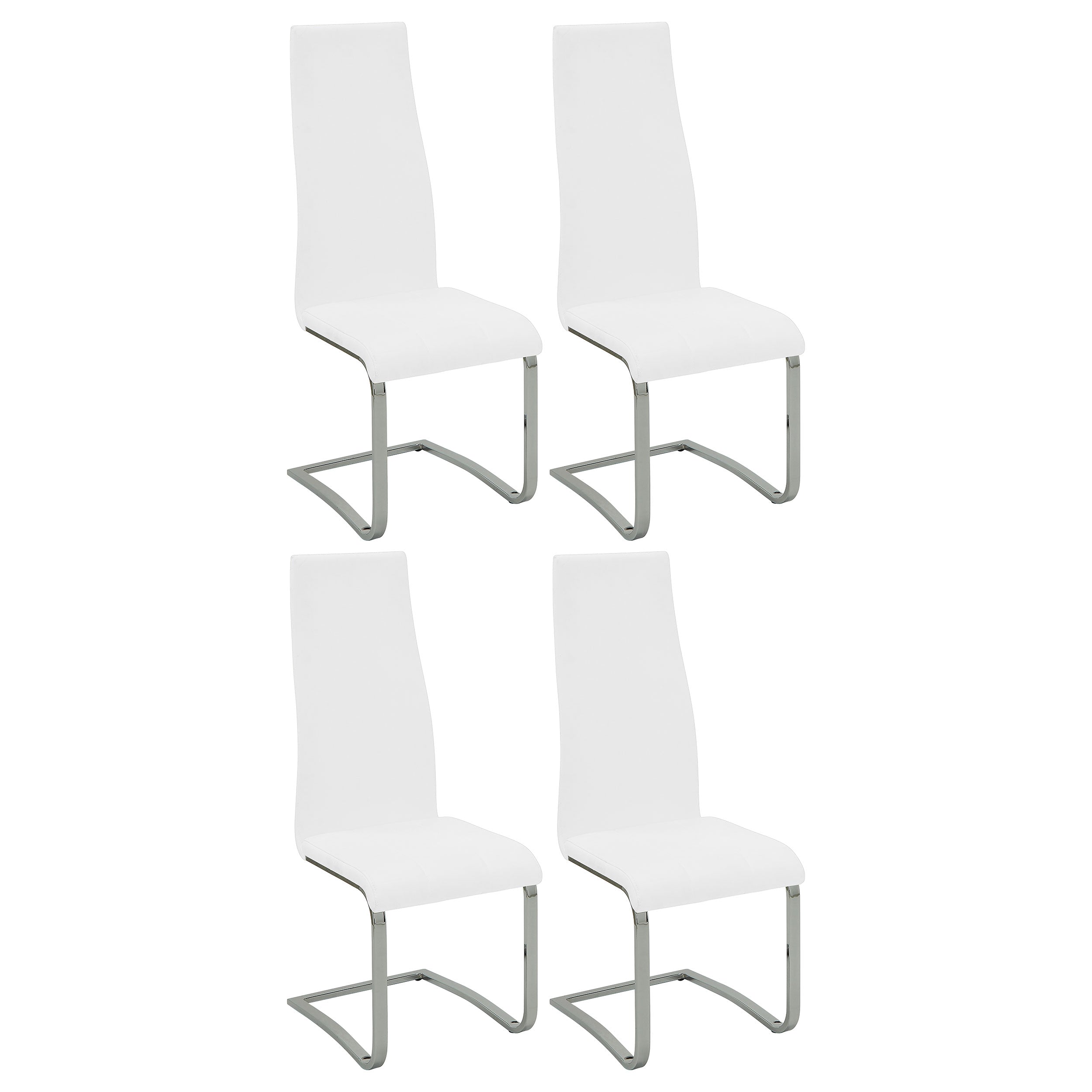 Orleans Furniture - Coaster - Montclair Upholstered Dining Side Chair White (Set of 4) - 100515WHT