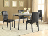 Orleans Furniture - Coaster - Garza 5-piece Rectangular Dining Table Set Black - 100611-S5