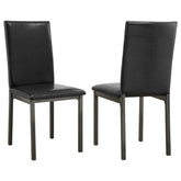 Orleans Furniture - Coaster - Garza Upholstered Dining Side Chair Black (Set of 2) - 100612