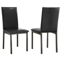 Orleans Furniture - Coaster - Garza Upholstered Dining Side Chair Black (Set of 2) - 100612