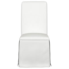 Shawna Upholstered Skirted Side Chair White (Set of 2)