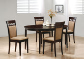 Orleans Furniture - Coaster - Gabriel 5-piece Extension Leaf Dining Table Set Cappuccino - 100770-S5A