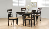 Orleans Furniture - Coaster - Gabriel 5-piece Extension Leaf Dining Table Set Cappuccino - 100770-S5