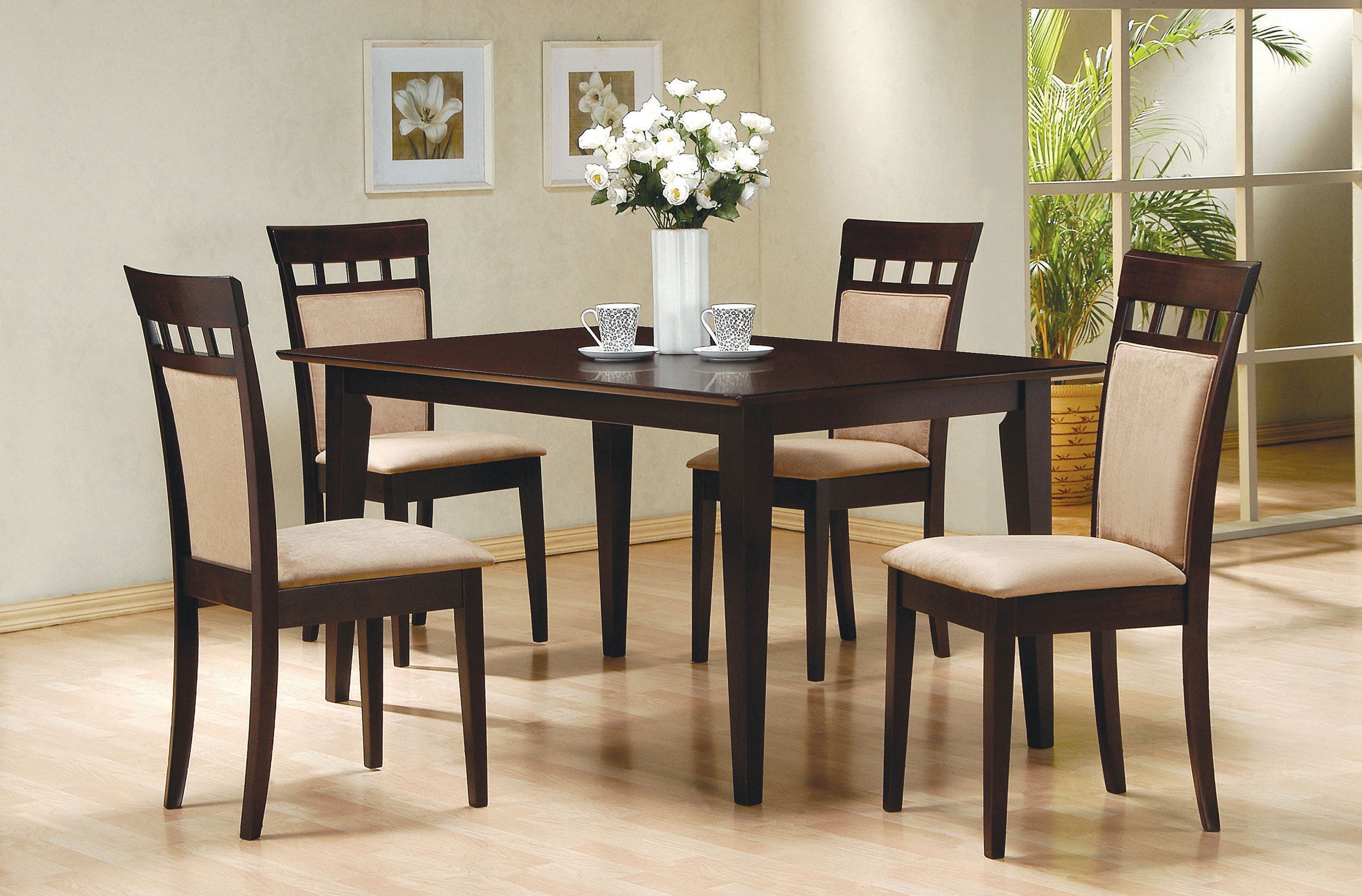 Orleans Furniture - Coaster - Gabriel 5-piece Rectangular 59-inch Dining Set Cappuccino - 100771-S5A