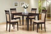 Orleans Furniture - Coaster - Gabriel 5-piece Rectangular 59-inch Dining Set Cappuccino - 100771-S5A