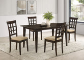 Orleans Furniture - Coaster - Gabriel 5-piece Rectangular 59-inch Dining Set Cappuccino - 100771-S5