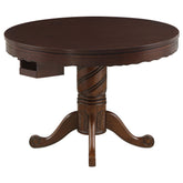 Orleans Furniture - Coaster - Turk Round Dining and Billiard Poker Game Table Tobacco - 100871