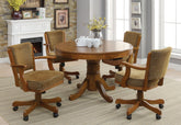 Orleans Furniture - Coaster - Mitchell 5-piece 3-in-1 Dining and Game Table Set Amber - 100951-S5