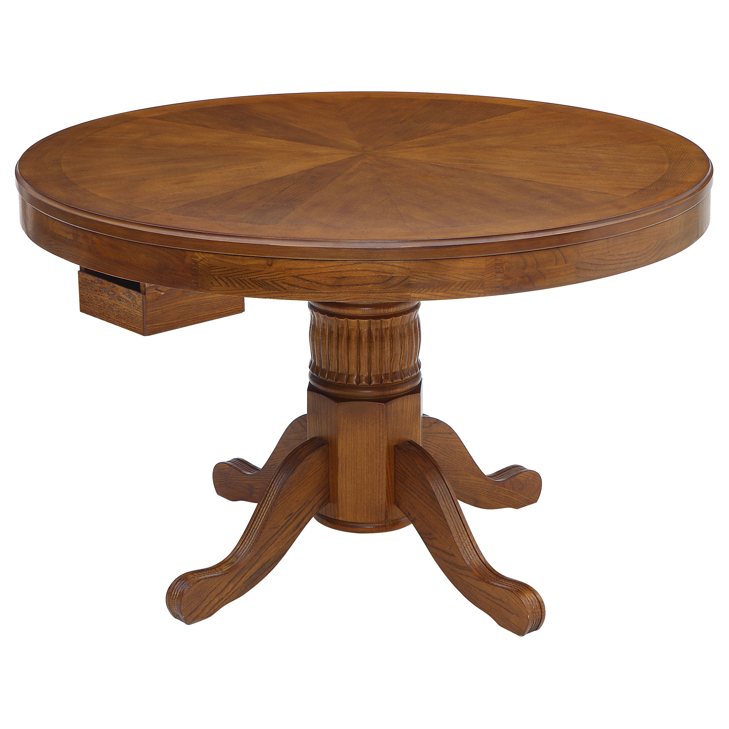 Orleans Furniture - Coaster - Mitchell Round Dining and Billiard Poker Game Table Amber - 100951