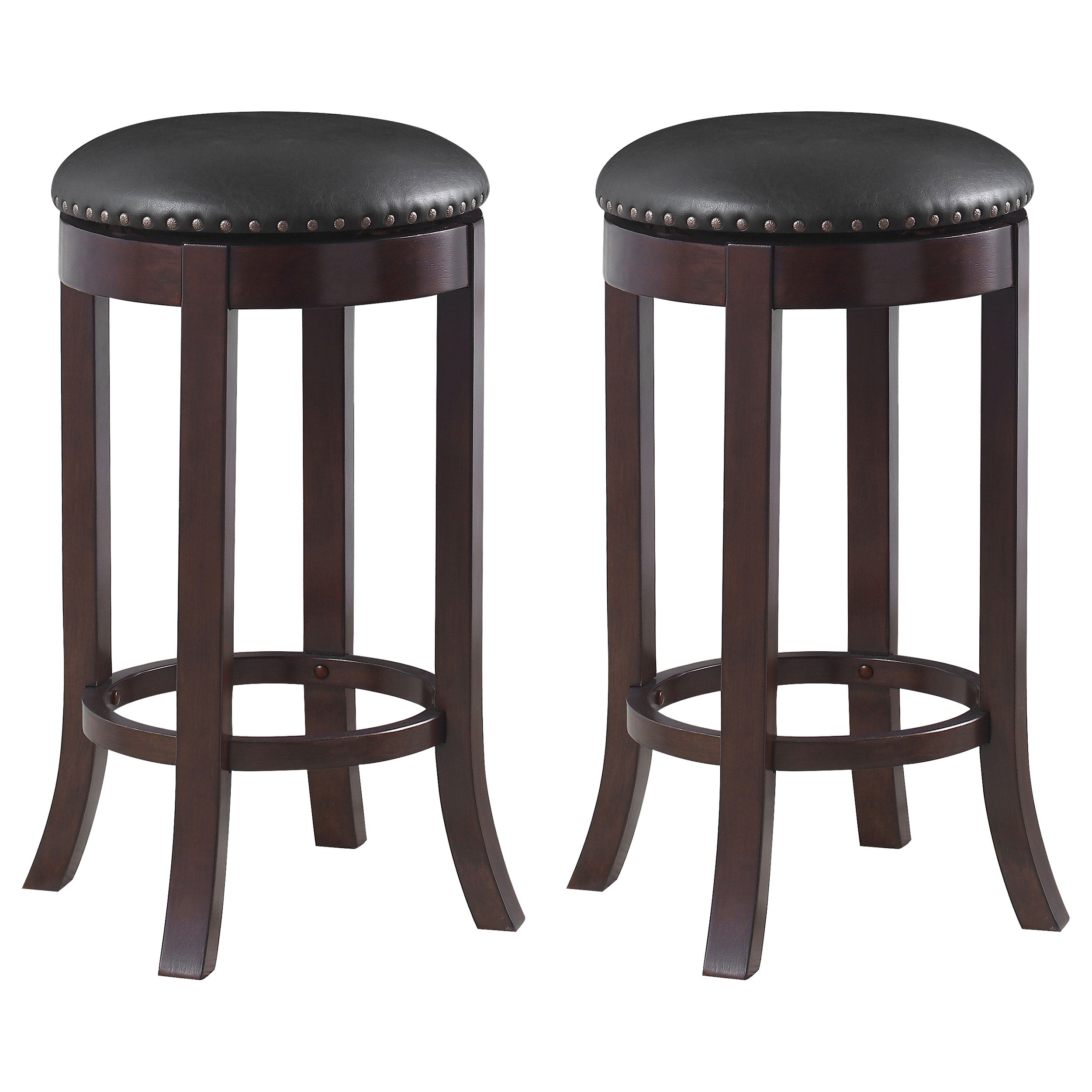 Orleans Furniture - Coaster - Aboushi Backless Swivel Bar Stool Brown (Set of 2) - 101060