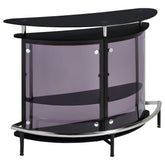 Orleans Furniture - Coaster - Amarillo Freestanding Glass Top Home Bar Wine Cabinet Black - 101065