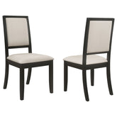 Orleans Furniture - Coaster - Louise Upholstered Wood Dining Side Chair Black (Set of 2) - 101562