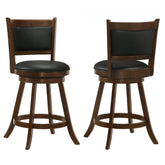 Orleans Furniture - Coaster - Broxton Upholstered Swivel Counter Chair Chestnut (Set of 2) - 101919