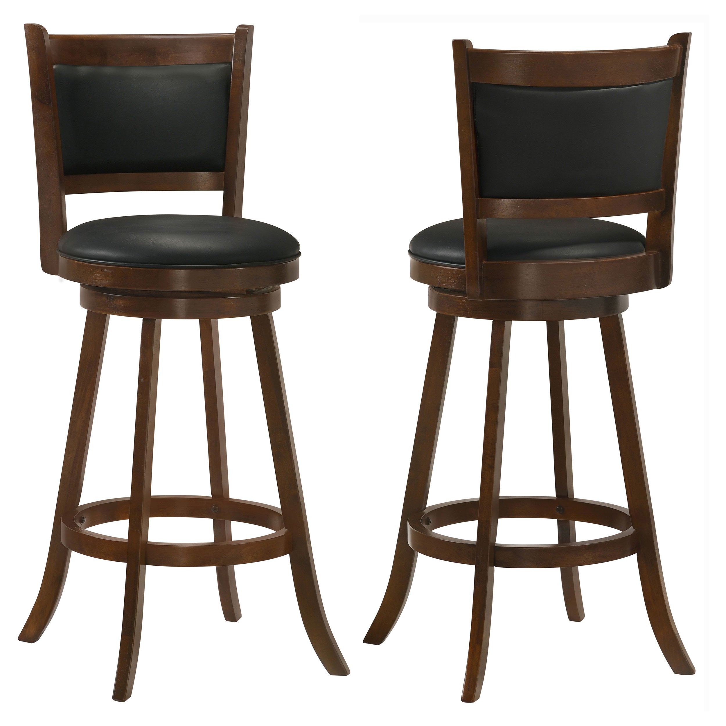 Orleans Furniture - Coaster - Broxton Upholstered Swivel Bar Chair Chestnut (Set of 2) - 101920