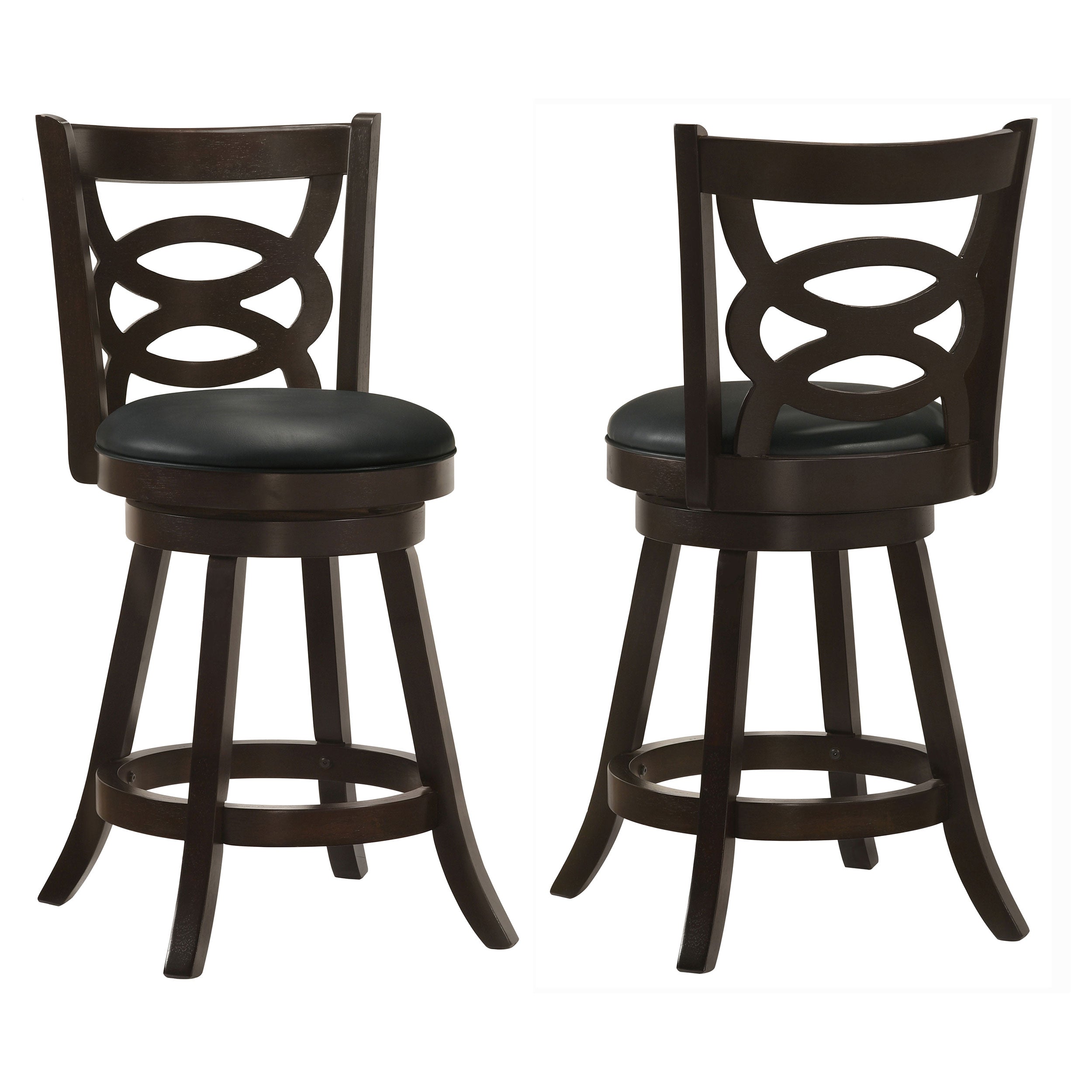 Orleans Furniture - Coaster - Calecita Wood Swivel Counter Stool Cappuccino (Set of 2) - 101929