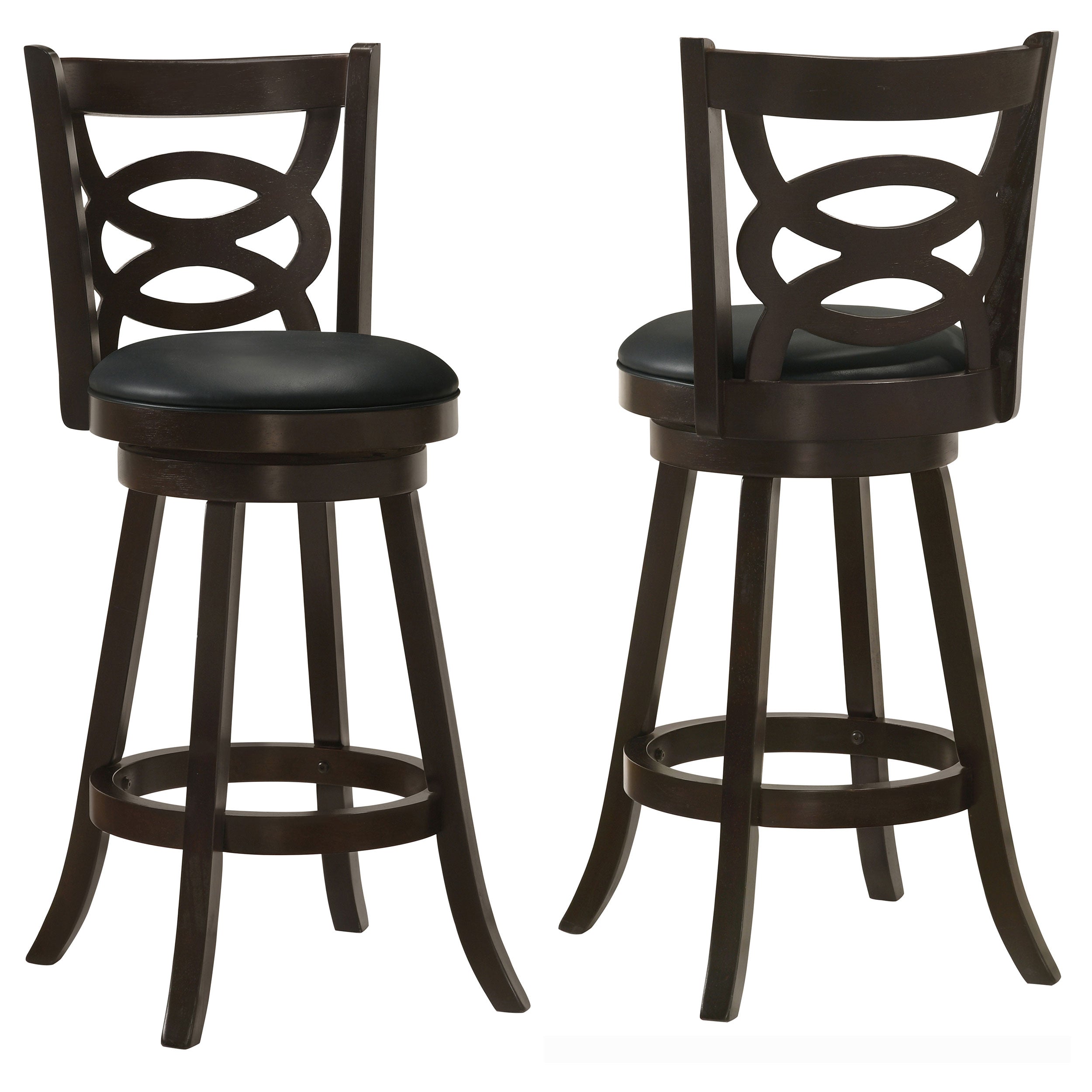 Orleans Furniture - Coaster - Calecita Wood Swivel Bar Stool Cappuccino (Set of 2) - 101930