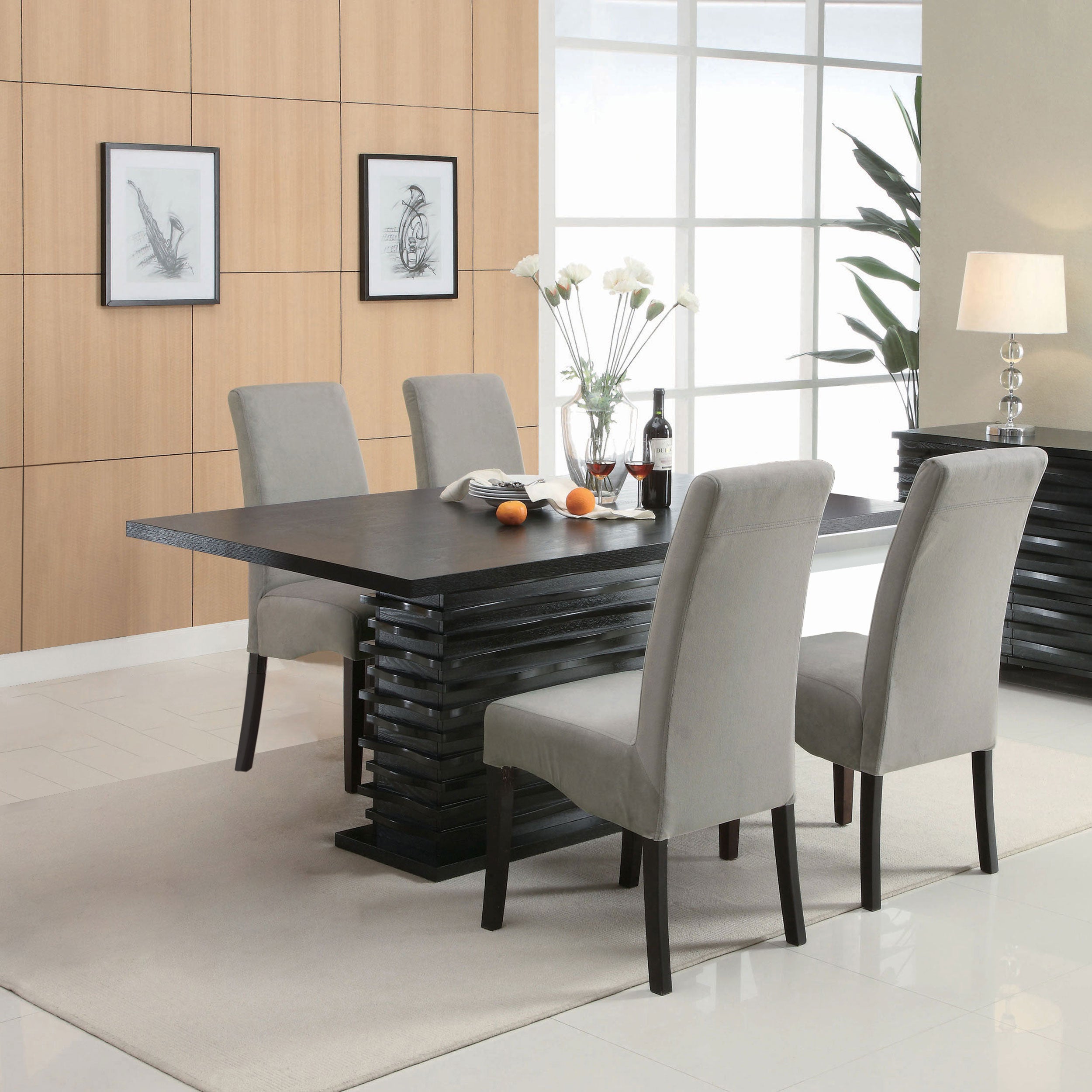 Orleans Furniture - Coaster - Stanton 5-piece Rectangular Dining Table Set Grey - 102061-S5