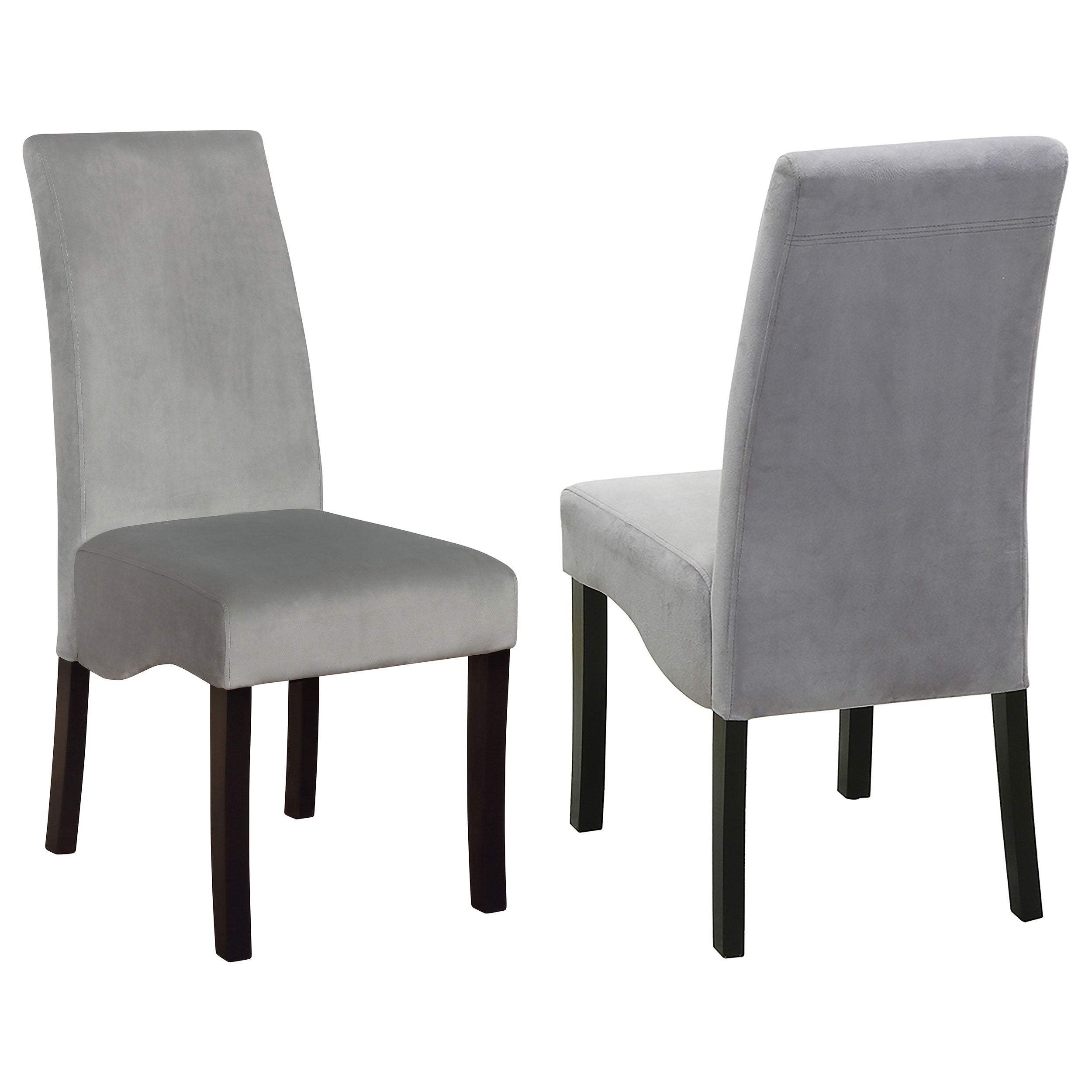 Orleans Furniture - Coaster - Stanton Velvet Upholstered Dining Side Chair Grey (Set of 2) - 102062