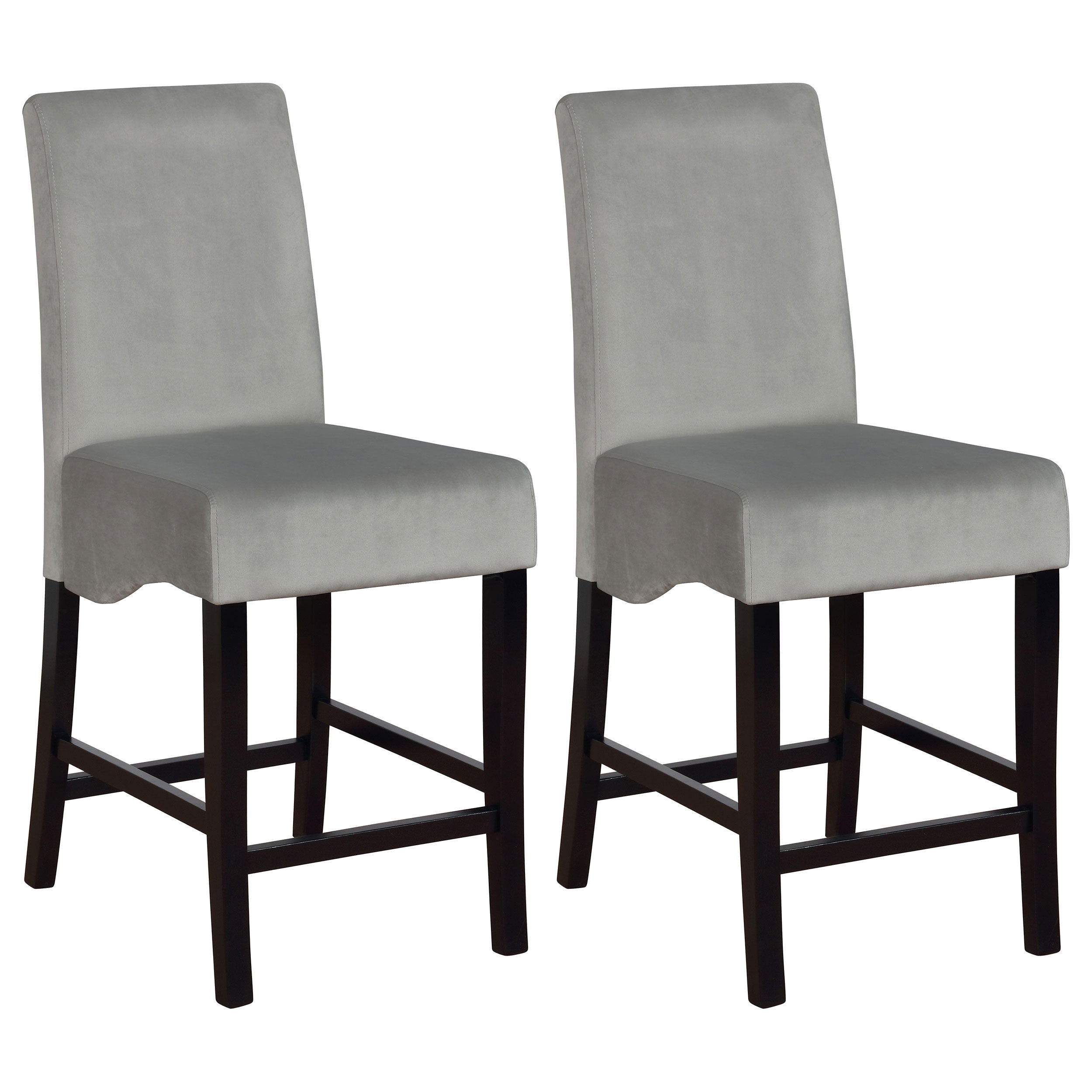 Orleans Furniture - Coaster - Stanton Velvet Upholstered Counter Chair Grey (Set of 2) - 102069GRY