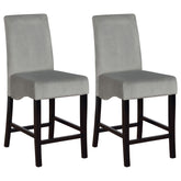 Orleans Furniture - Coaster - Stanton Velvet Upholstered Counter Chair Grey (Set of 2) - 102069GRY