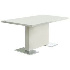 Orleans Furniture - Coaster - Anges Rectangular 63-inch Dining Table White High Gloss - 102310