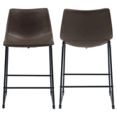 Orleans Furniture - Coaster - Michelle Upholstered Counter Chair Brown (Set of 2) - 102535