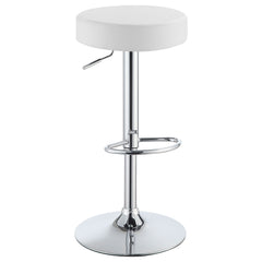 Orleans Furniture - Coaster - Ramses Adjustable Backless Bar Stool Chrome and White - 102550