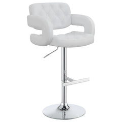 Orleans Furniture - Coaster - Brandi Adjustable Bar Stool Chrome and White - 102557