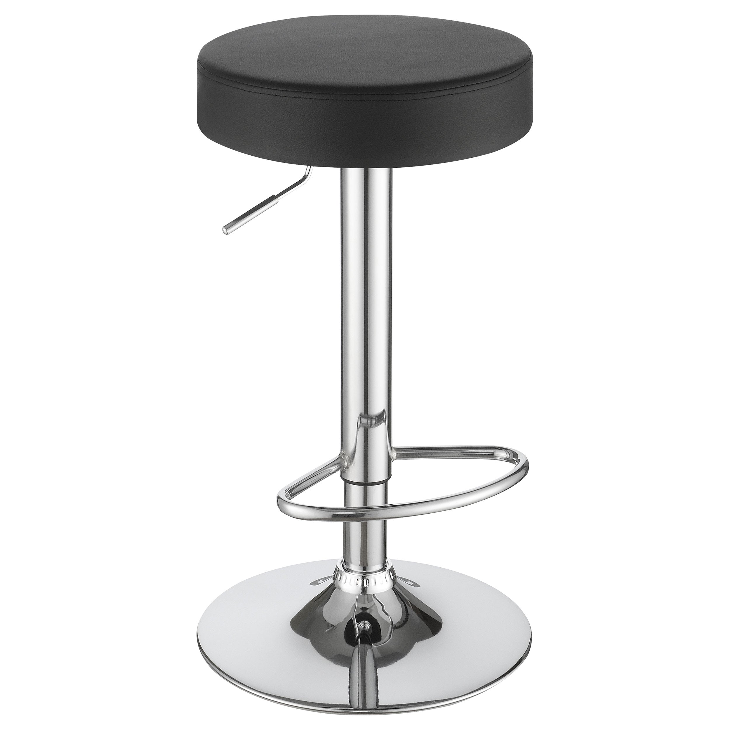 Orleans Furniture - Coaster - Ramses 29-inch Adjustable Bar Stool Chrome and Black - 102558