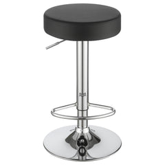 Ramses 29-inch Adjustable Bar Stool Chrome and Black