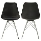 Orleans Furniture - Coaster - Juniper Polypropylene Dining Side Chair Black (Set of 2) - 102682