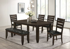 Orleans Furniture - Coaster - Dalila 6-piece Rectangular Dining Table Set Cappuccino - 102721-S6