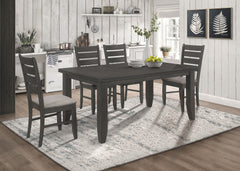 Orleans Furniture - Coaster - Dalila 5-piece Rectangular Dining Table Set Dark Grey - 102721GRY-S5