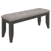 Orleans Furniture - Coaster - Dalila Fabric Upholstered Wood Dining Bench Dark Grey - 102723GRY